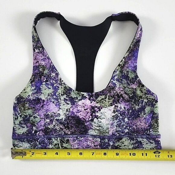 Lululemon Break Free Nulux Vivid Purple Sports Racerback Bra Scoop Neck Size 6 - Picture 10 of 12